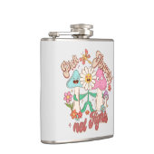 Kies bloemen, geen ruzie | Paddenstoel & Bloemen Heupfles (Rechts)