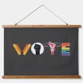 KIES Boeken Baarmoeder LGBT Steun Hangend Wandkleed (Voorkant)