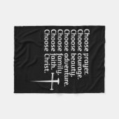 Kies Christus Gebed Moed Schoonheid Familie, Adven Fleece Deken (Voorkant (Horizontaal))