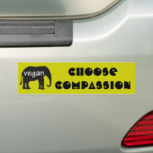 Kies compassie bumpersticker (Op auto)