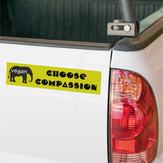 Kies compassie bumpersticker (Op Truck)