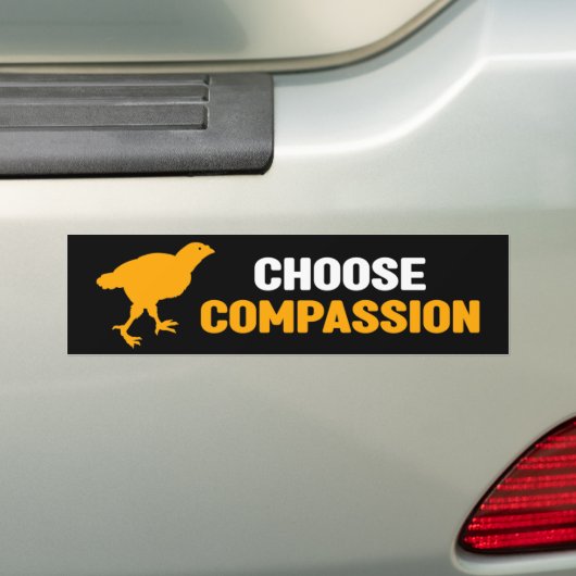 Kies Compassie, Vegan Activism Bumpersticker (Op auto)