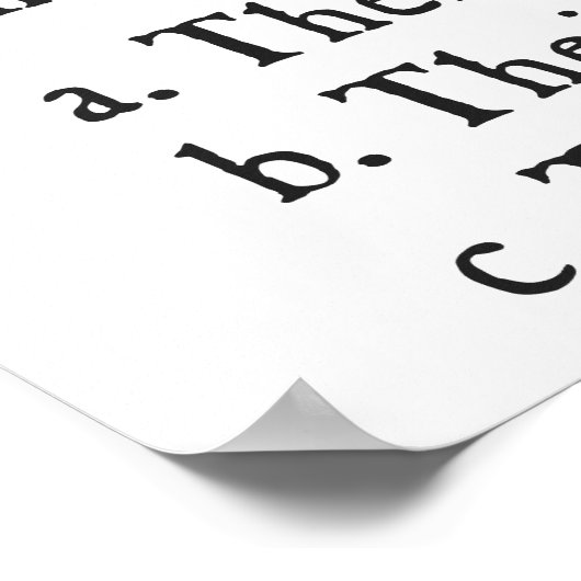 Kies daar Wisely voor hun Grammar Poster (Hoek)