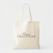 Kies Dankbaarheid – Minimalistisch Typografie Ontw Tote Bag (Voorkant)