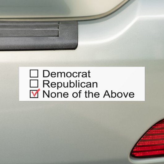 Kies de Bumpersticker Grondwet (Op auto)