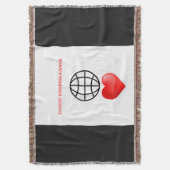 kies de deken met de globe van vriendelijkheid (Voorkant Verticaal)