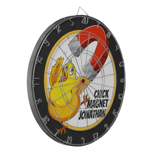 Kies de douanenaam Chick Magnet Dartbord (Voorkant Links)