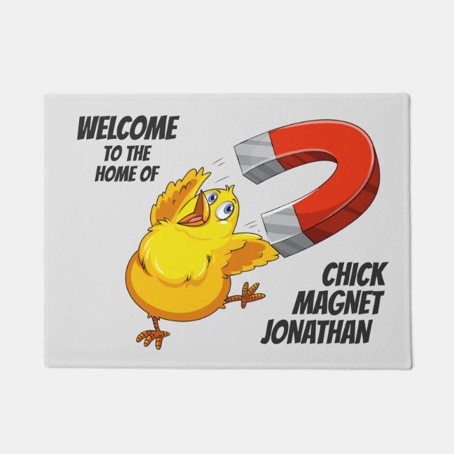 Kies de douanenaam Chick Magnet Deurmat (Voorkant)