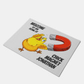 Kies de douanenaam Chick Magnet Deurmat (Schuin)