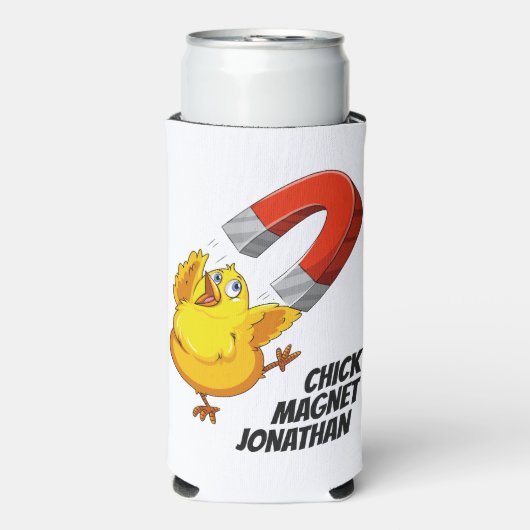 Kies de douanenaam Chick Magnet Seltzer Blikjeskoeler (Seltzer Voorkant)