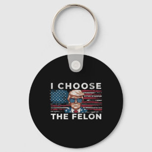 Kies de Felon Funny Trump 2024 Republikeinse Patri Sleutelhanger