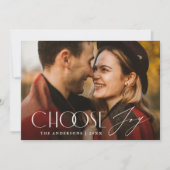 Kies de Joy Modern Holiday-fotokaart Feestdagenkaart (Voorkant)