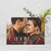 Kies de Joy Modern Holiday-fotokaart Feestdagenkaart (Staand voorkant)