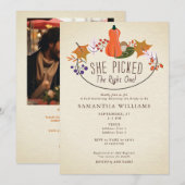 Kies de juiste - Herfst Pumpkin Vrijgezellenfeest Kaart (Voorkant / Achterkant)