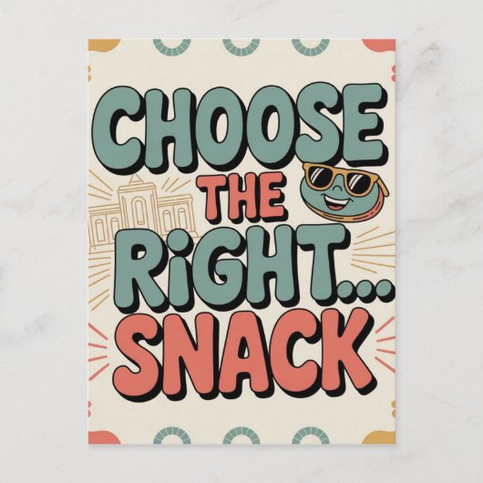 Kies de Juiste Snack Briefkaart (Voorkant)