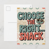 Kies de Juiste Snack Feestdagenkaart (Voorkant / Achterkant)