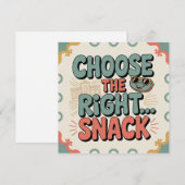 Kies de Juiste Snack Feestdagenkaart (Voorkant / Achterkant)