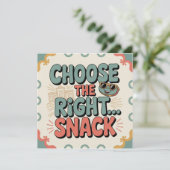 Kies de Juiste Snack Feestdagenkaart (Staand voorkant)