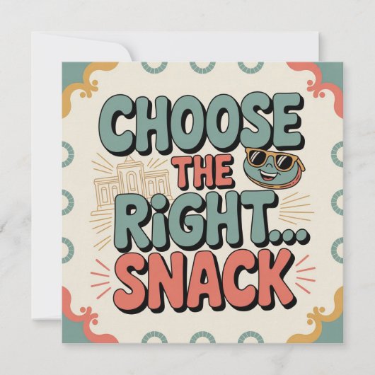 Kies de Juiste Snack Feestdagenkaart (Voorkant)