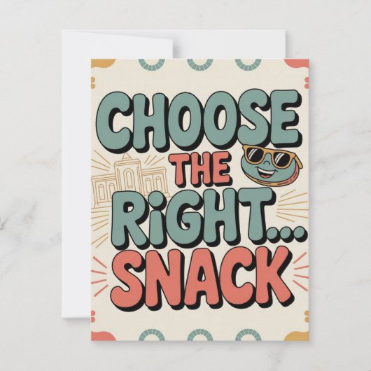 Kies de Juiste Snack RSVP Kaartje (Voorkant)
