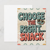 Kies de Juiste Snack RSVP Kaartje (Voorkant / Achterkant)