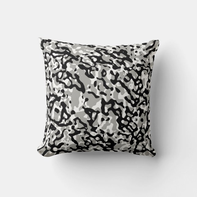 Kies de kleur "B/W Marble" Design Pillow 1 Kussen (Voorkant)
