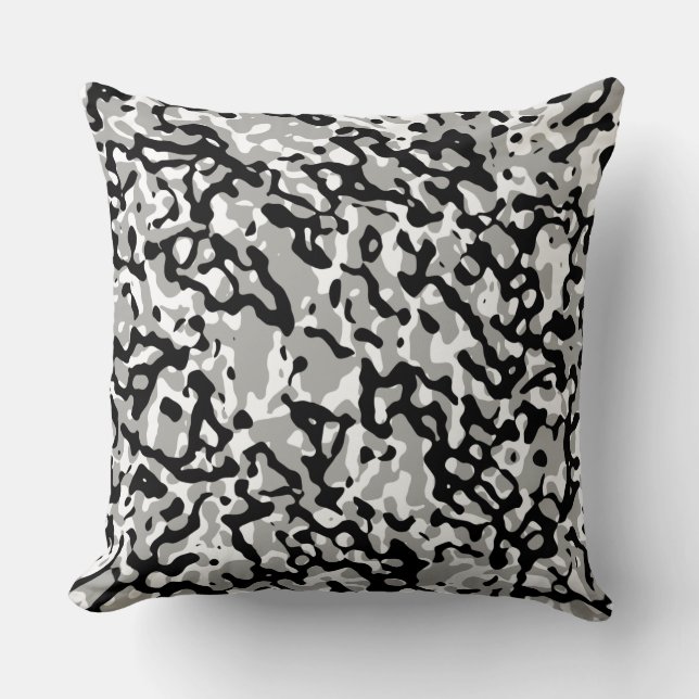 Kies de kleur "B/W marmer" design kussen 1 (Voorkant)