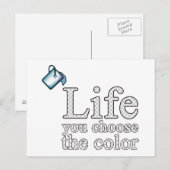 Kies de kleur van je leven briefkaart (Voorkant / Achterkant)