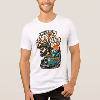 Kies De Lange Weg Vintage Road Trip Camper Van Tri-Blend Shirt