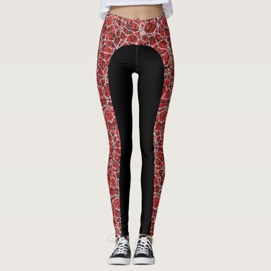 Kies de Leggings van het kleurcraquelure-effect (Voorkant)