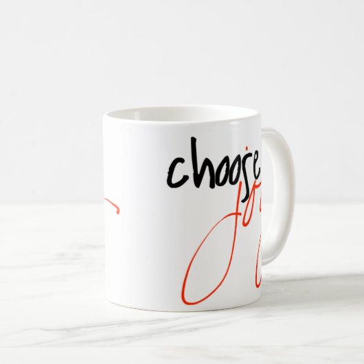 Kies de Mok van de Koffie van de Joy (Voorkant rechts)