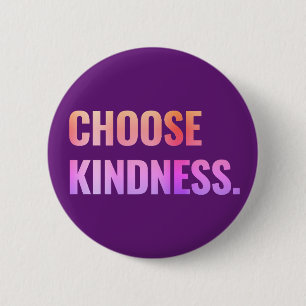 Kies de Paarse Pin-back Button van de Kindness