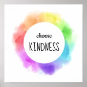 Kies de Rainboogwolken van het Citaat van de Kindn Poster (Voorkant)