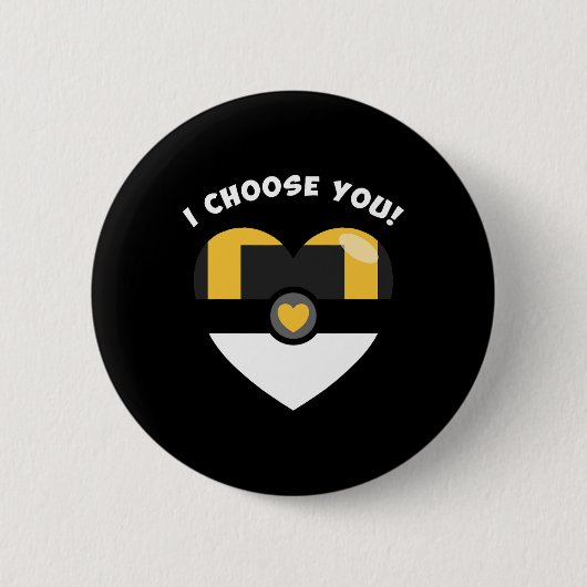 Kies de videospelparodie van u Valentijns Ronde Button 5,7 Cm (Voorkant)