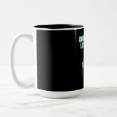 Kies de weg minder reizende campy tweekleurige koffiemok (Links)