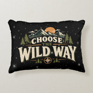 Kies de Wild Way Mountain Adventure Worpkussen Accent Kussen