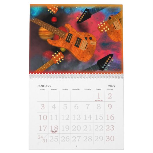 Kies deze Guitar ValxArt-kalender Kalender (Jan 2027)