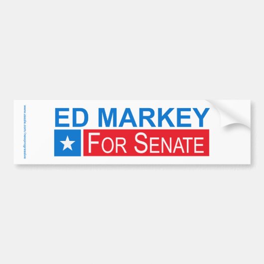Kies Ed Markey Bumpersticker (Voorkant)