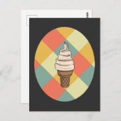 Kies een aroma: Retro Ice Cream Cone  Briefkaart (Voorkant / Achterkant)