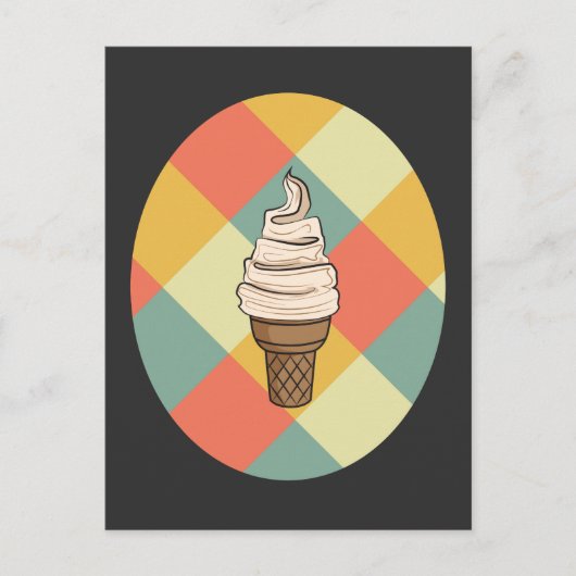 Kies een aroma: Retro Ice Cream Cone  Briefkaart (Voorkant)