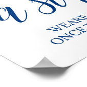 Kies een blauwe kalligrafie van de marineslag van  poster (Hoek)