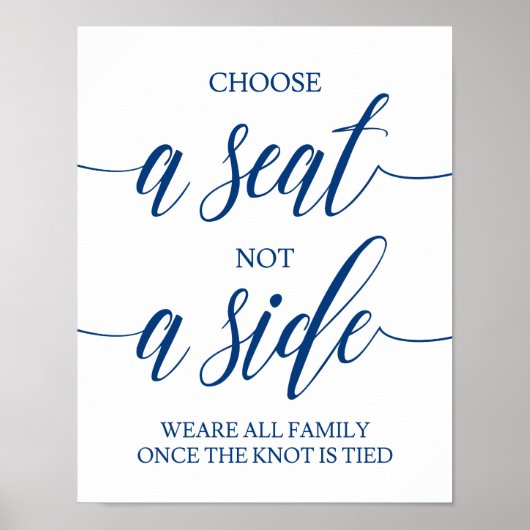 Kies een blauwe kalligrafie van de marineslag van  poster (Voorkant)