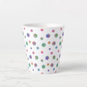 Kies een bloemetje latte mok (Voorkant)