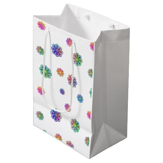 Kies een bosje bloemen medium cadeauzakje (Voorkant Gekanteld)