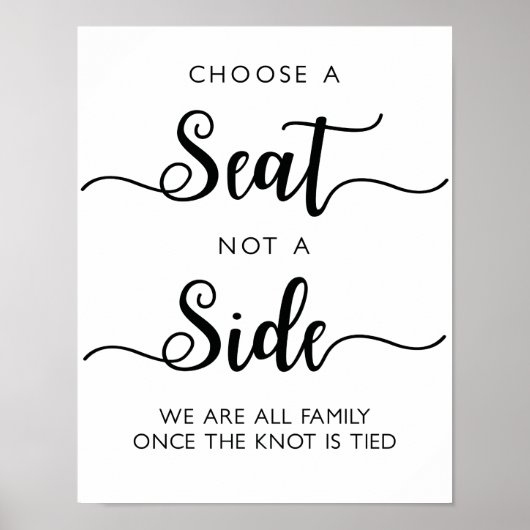 Kies een bruiloft voor zitplaatsen | Moderne kalli Poster (Voorkant)