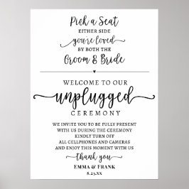 Kies een ceremoniebord zonder stopcontact voor een poster