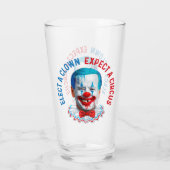 Kies een clown grappige anti Biden clown Pro troef Glas (Achterkant)