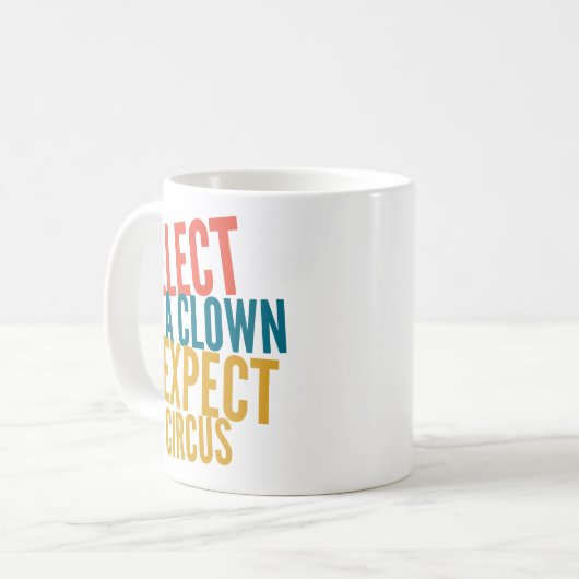 Kies een clown koffiemok (Voorkant links)