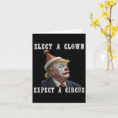 Kies een clown Verwacht een circus grappige anti T Kaart (Gele Bloem)