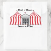 Kies een clown, verwacht een circus sticker (Tas)